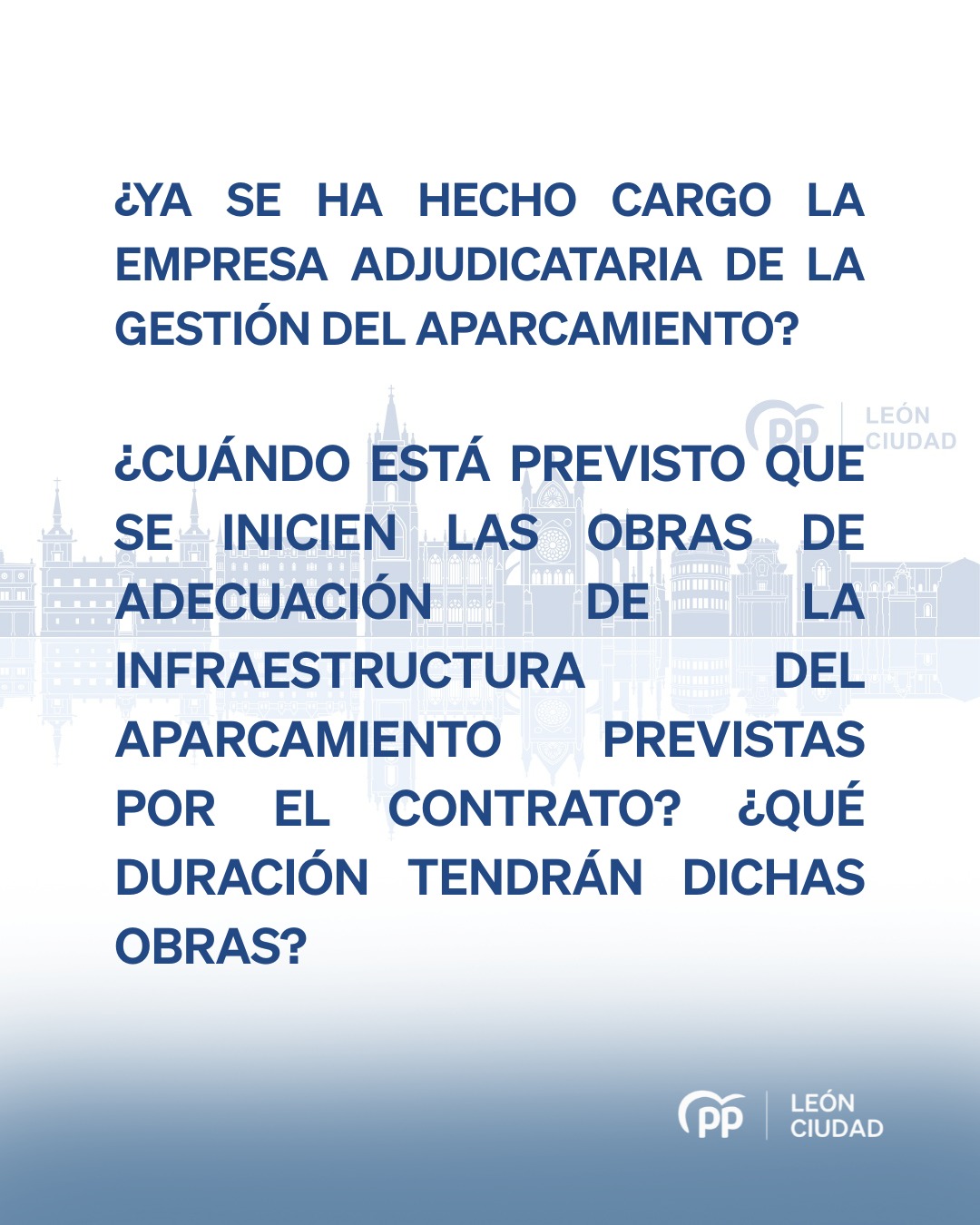 El PP municipal lleva al Pleno el Plan de Control Financiero, la tasa de basura y la situación de aparcamiento en San Marcelo y Papalaguinda