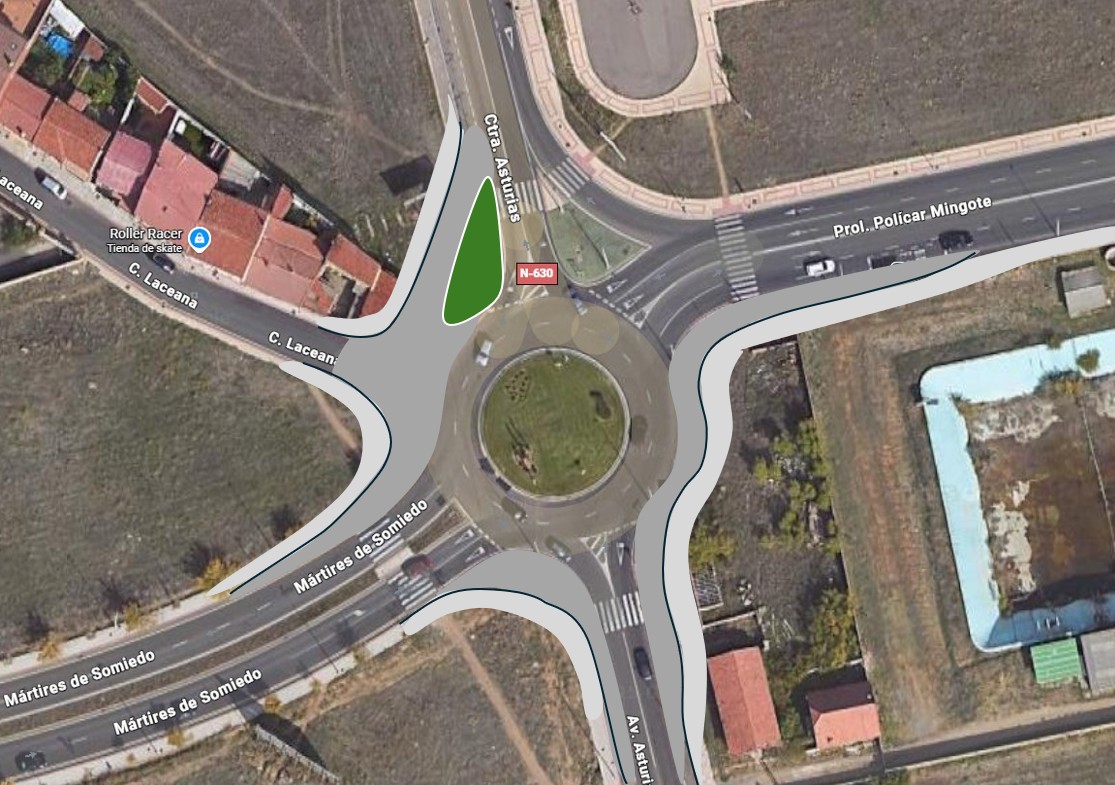 El PP municipal propone ampliar la rotonda de la carretera de Asturias para evitar los habituales atascos en hora punta en el acceso norte a León